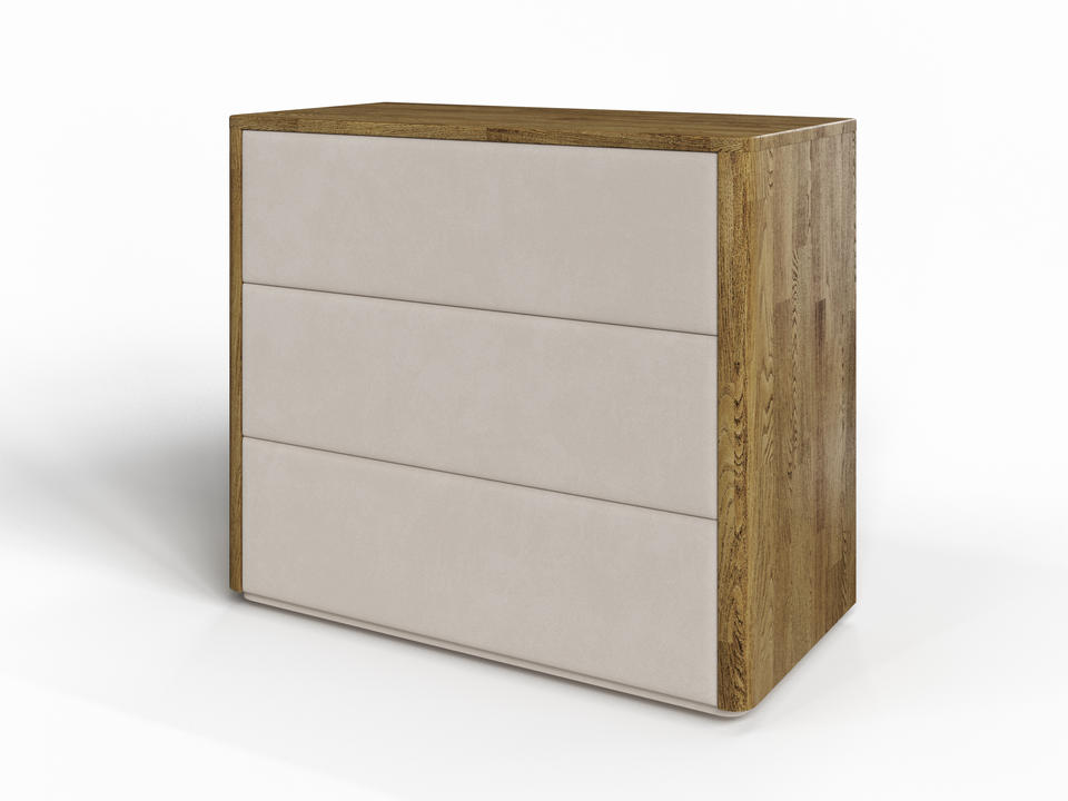 Комод Verda Bliss M ТканьМассив дуб Масло-воск Антик дубLaska 15 Лён 79x90 103670₽